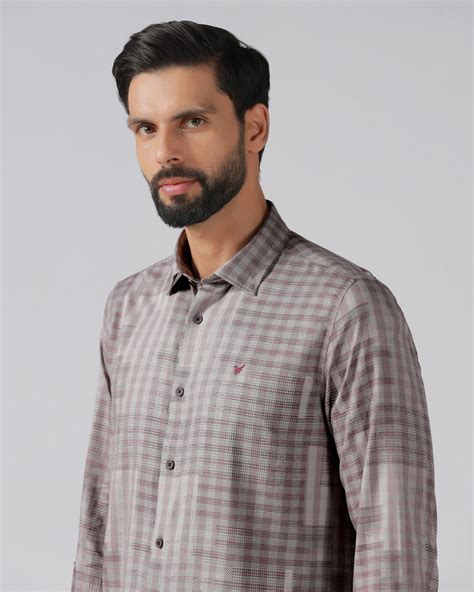 Buy Cherry Lacquer Check Shirt Online at Blackberrys