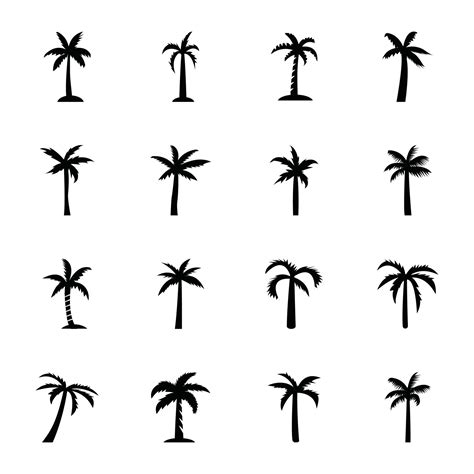 Palm Tree Outline 24103892 Vector Art at Vecteezy