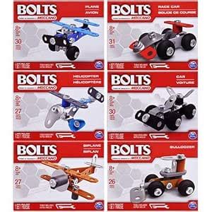 Bolts from The Makers of Meccano Set of 6 Building Erector Sets Race ...