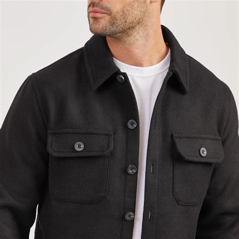 Men's Oversized Wool Shirt Jacket - Mott & Bow