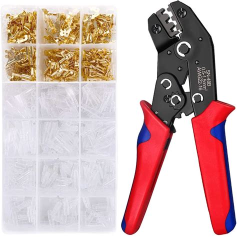 HASTHIP® Wire Terminals Crimping Tool Kit with 600PCS Male/Female Wire ...