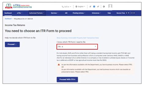 File ITR-4 (Sugam) Online User Manual | Income Tax Department