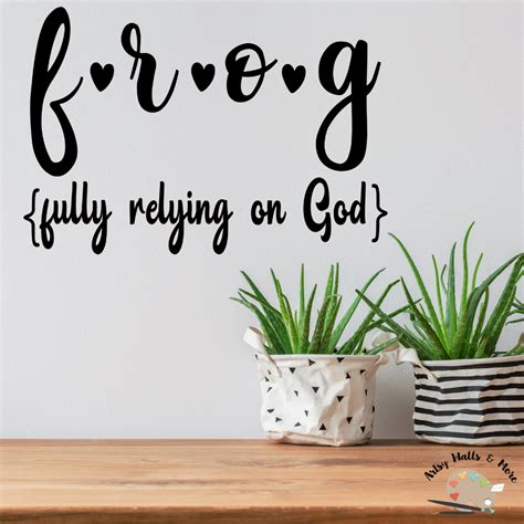 Fully relying on God, Prayer wall decal - The Artsy Spot