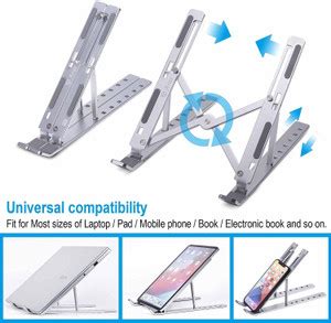 OSNA Laptop Stand for Desk, Adjustable Portable Aluminum Laptop Holder ...
