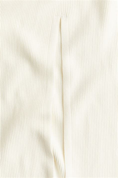 Cream Rib-knit dress for kids | H&M IN
