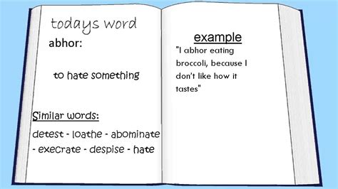 words you need to know #7 - ABHOR - YouTube