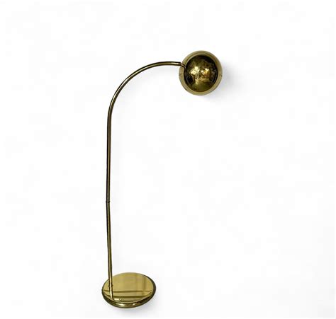 Vintage Mid Century Modern Gold Arc Floor Lamp with Adjustable Shade ...