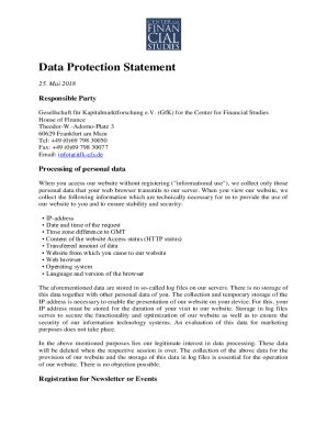 Image result for Data Protection Statement Examples