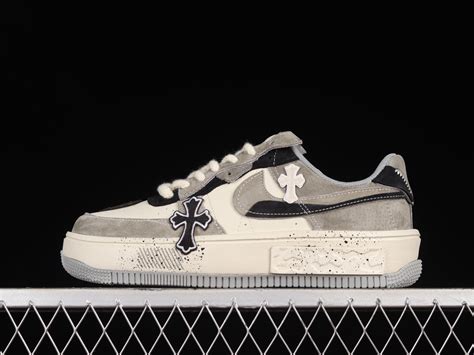 Chrome Hearts x Nike Air Force 1 07 Low Dark Grey Black CW6688-803 ...