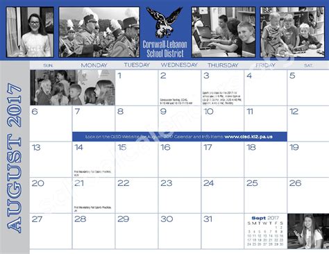 Cornwall-Lebanon School District Calendars – Lebanon, PA