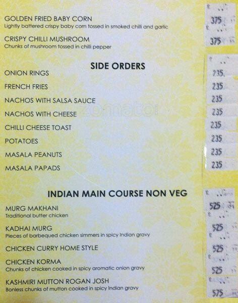 Menu at Ion, Gurugram, 12/14 Jmd Arcade Mall M G Road