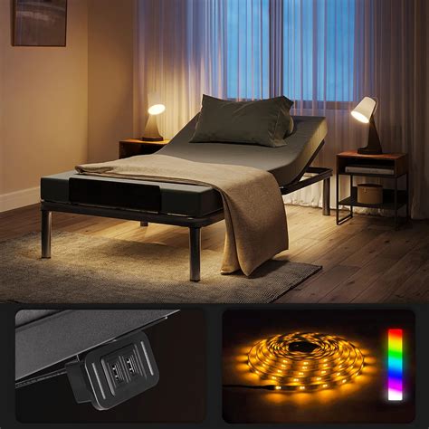 Buy BANTI Adjustable Bed Base Frame, Motorized Head and Foot Incline ...