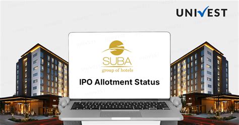 Suba Hotels IPO Allotment Status: NSE,SME, Registrar Link