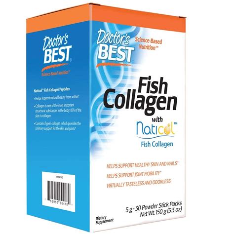 Doctor's Best Fish Collagen w/Naticol Fish Collagen, Supports Skin ...
