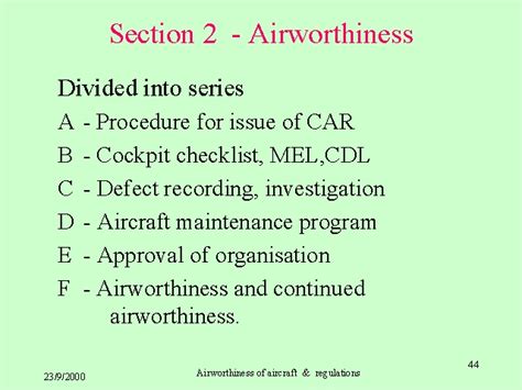 Section 2 - Airworthiness