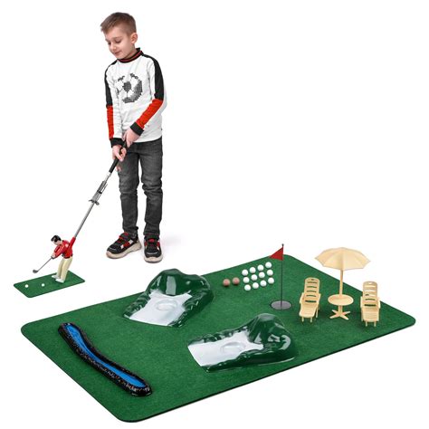 Buy Abco Tech Mini Golfing Man Indoor Golf Kit – Golf Course Backyard ...