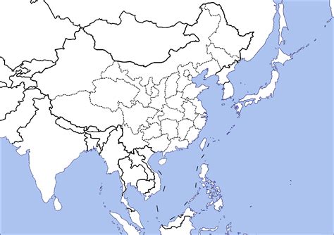 Blank Map Of East Asia Printable Maps