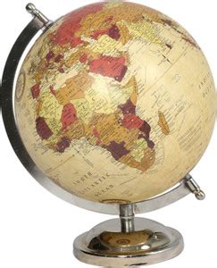 gameshub Red & Yellow Combinaion Decorative Steel Finish Globe For Home ...