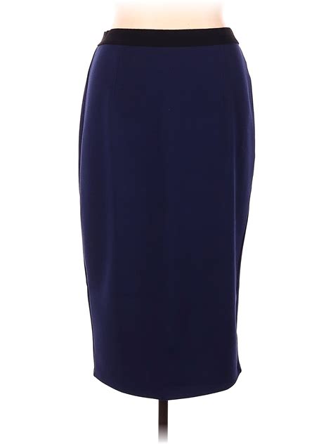 Halogen Color Block Navy Blue Formal Skirt Size XL - 74% off | thredUP
