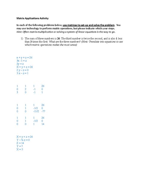 Image result for How to Solve Applications Using Matrix's