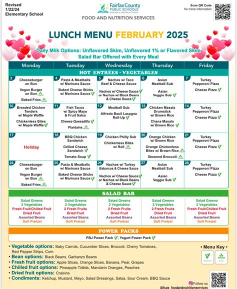 FCPS Food and Nutrition Services | Here are the breakfast & lunch menus ...