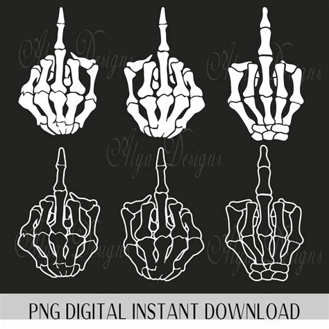 Buy Skeleton Middle Finger Svg Png Wedding Middle Finger Png Skeleton ...