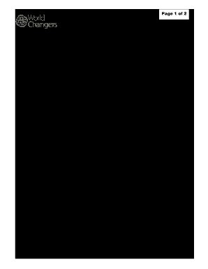 World Changers Participant Form - Fill and Sign Printable Template Online