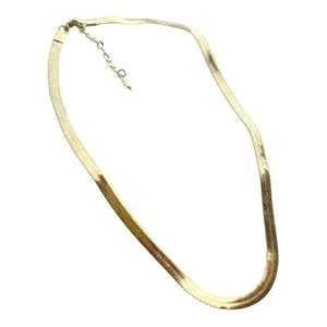 Aesthetic Jewels 18k Gold Plated Unisex Stainless Steel Flat Snake ...