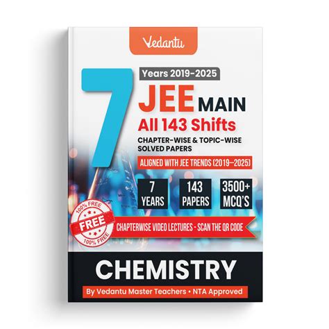 Vedantu JEE Main Chemistry PYQ Book | 7 Years (2019–2025) Solved Paper