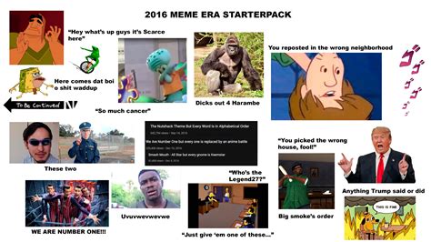 2016 meme era starterpack : r/starterpacks