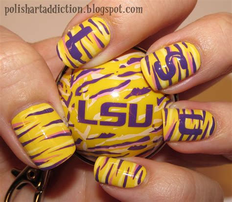 GEAUX TIGERS | Lsu, Tiger nails, How to do nails