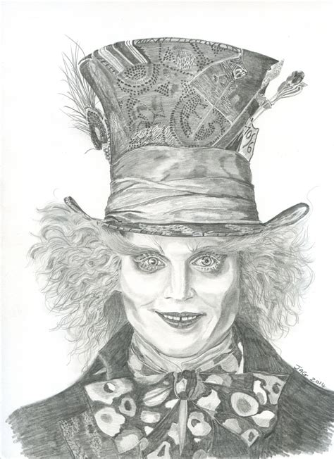 Mad Hatter Johnny Depp Drawing