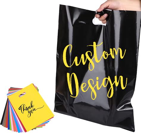 Custom Printed Plastic Shopping Bags, Personalized Plastic Bags with ...