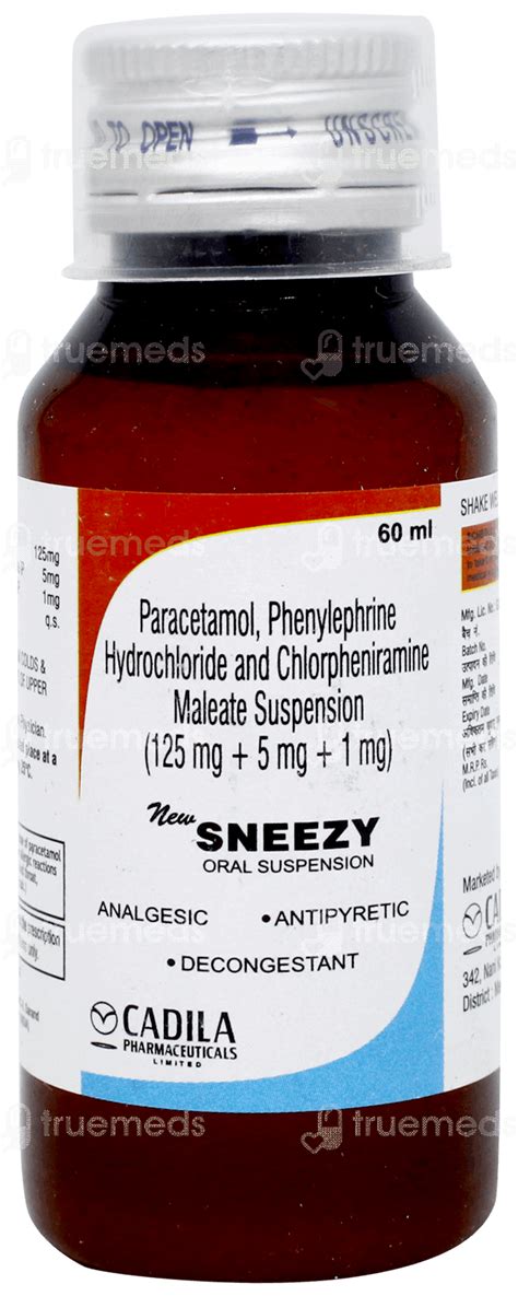 New Sneezy Oral Suspension 60 Ml: Uses, Side Effects, Price & Substitutes