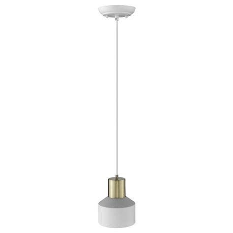 Trend Lighting Ingo White Mid-century Drum Hanging Pendant light in the ...