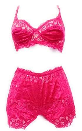 Buy Boldiva Beautiful Soft Net Lace Bra nikar Shorts Set for Women ...