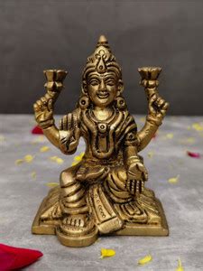 Idolsplace Brass Lakshmi Devi Statue for Home Puja Goddess Laxmi Temple ...