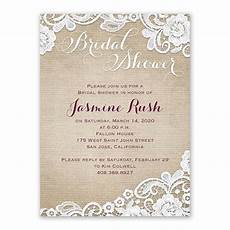Lace Wedding Shower Invitations by Burlap And Lace Bridal Shower Invitation S Bridal Lace Wedding Shower Invitations