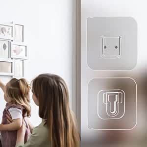 Grishva 10 Pieces Double Sided Adhesive Wall Hooks for Bathroom and ...