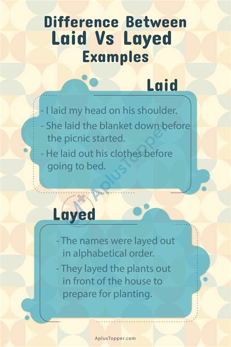 Laid Vs Layed | Which Is Correct? Difference Between Laid And Lie - A ...