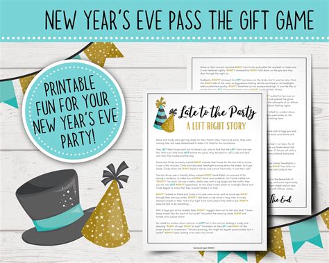 New Year's Left Right Game | Printable New Year's Eve Left Right Story ...