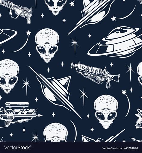 Alien Pattern Vector Stock 的图像结果
