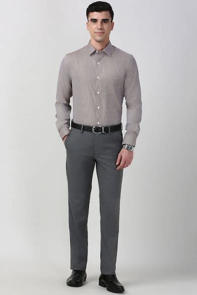 Buy Men Brown Slim Fit Full Sleeves Formal Shirt Online - 39977898 ...