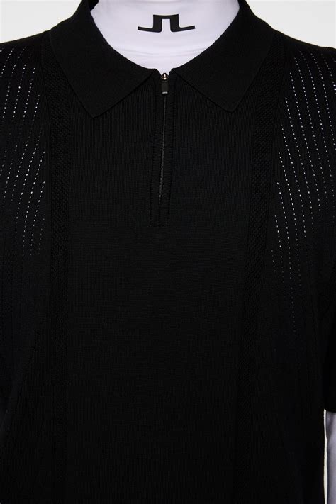 Remy Structure Zip Knit Polo / Black – J.LINDEBERG