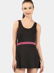 Piftif Premium swimsuit swimming dress with attached shorts Striped ...