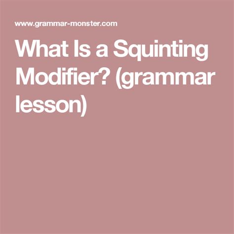 Image result for Squinting Modifier Examples