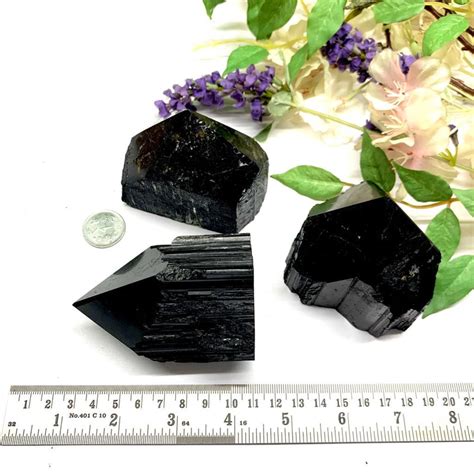 Black Tourmaline Free Forms with points online at Talk to Crystals