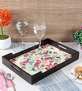 ReInvention Factory MDF Wooden Tray with Matt Finish with Palampore ...
