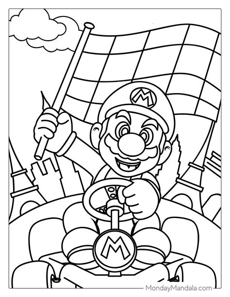 Easy Super Mario Coloring Pages
