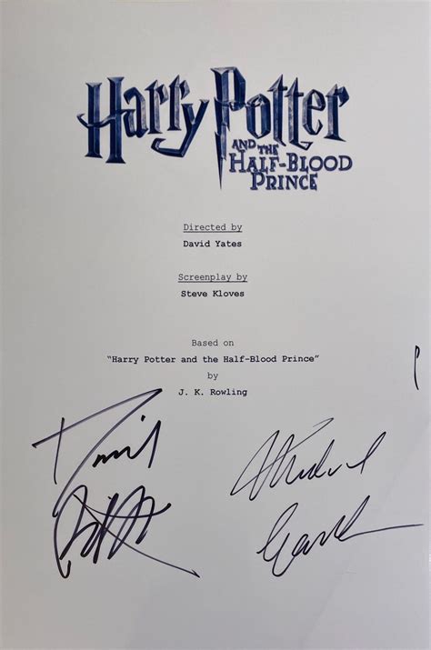 Autograph Harry Potter Script Cover